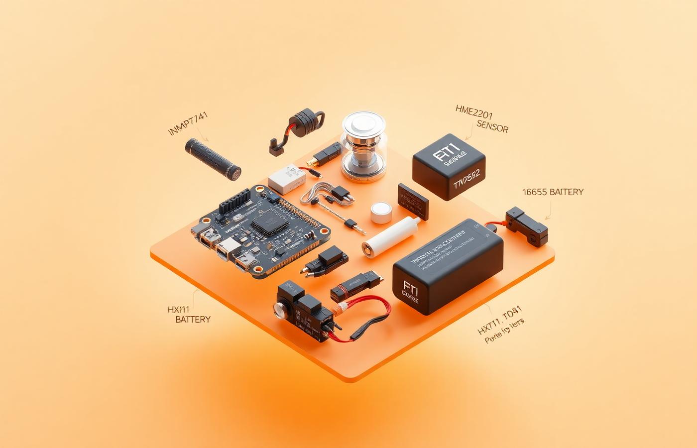 Exploded view of BeeGuardian hardware